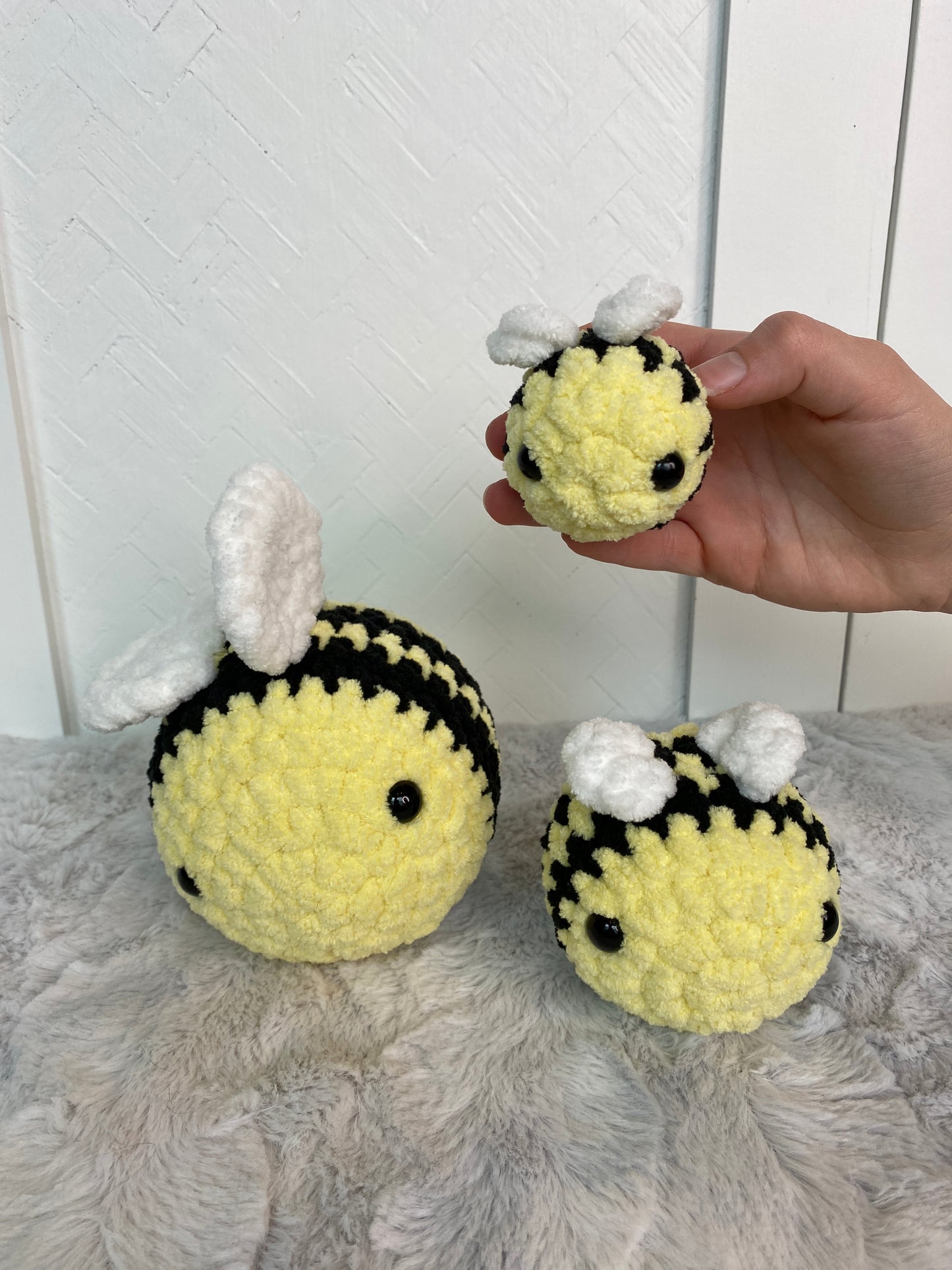 Hand Crocheted Bumble Bees