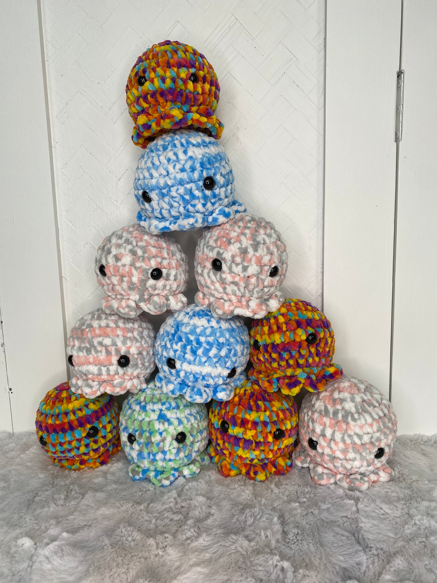 Hand Crocheted Multi Color Octos