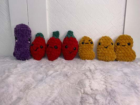Various Hand Crocheted Food Items