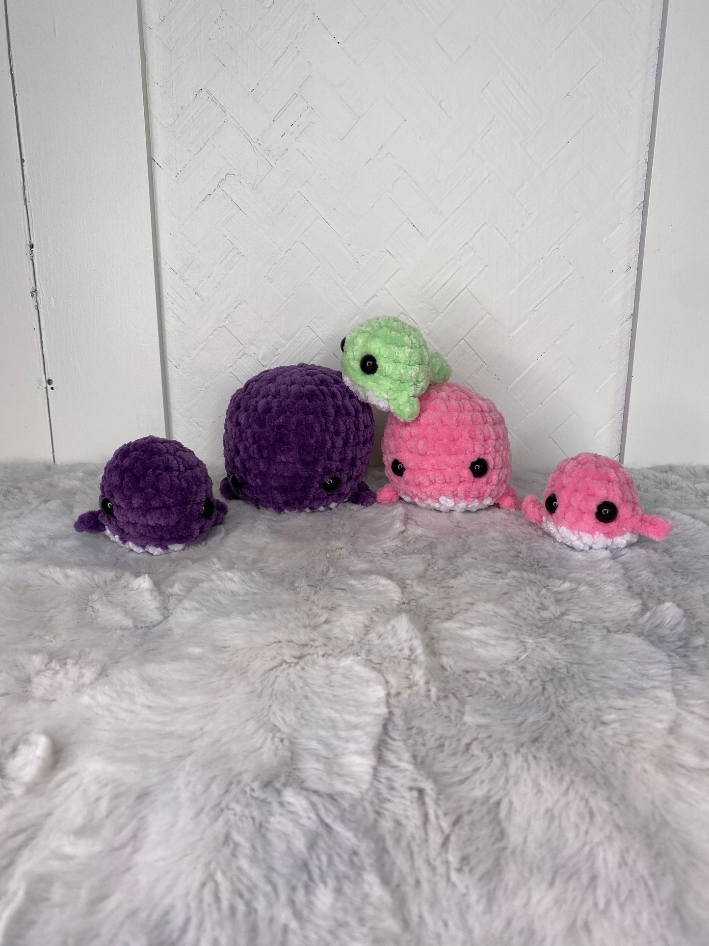 Mini Hand Crocheted Whales