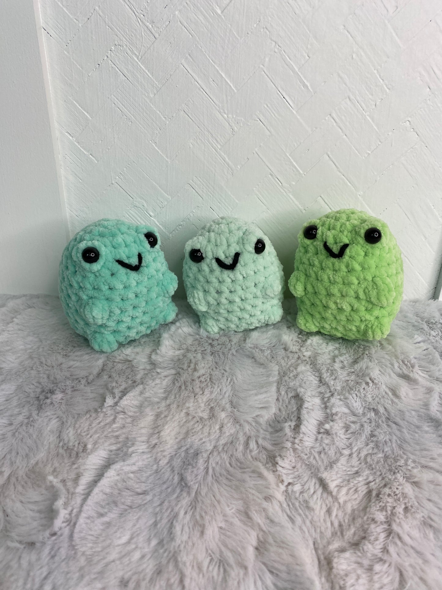 Hand Crocheted Chubby Frogs