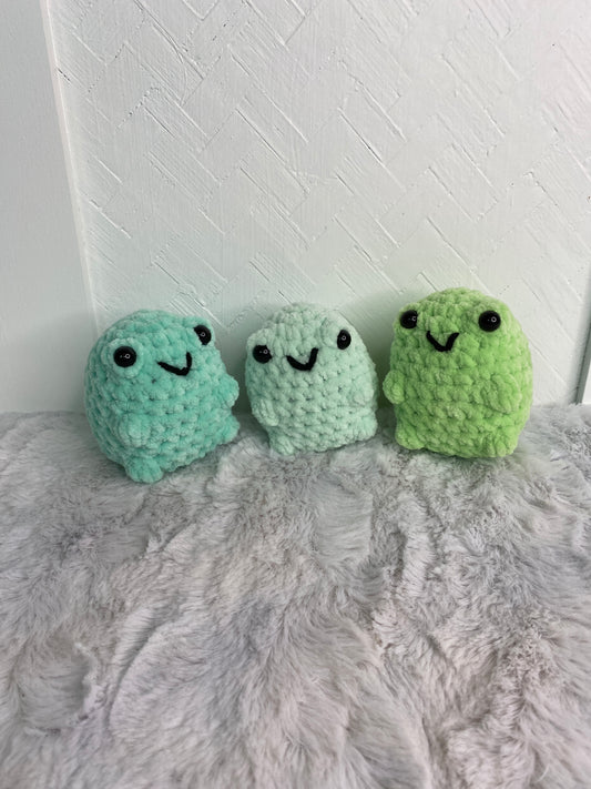 Hand Crocheted Chubby Frogs