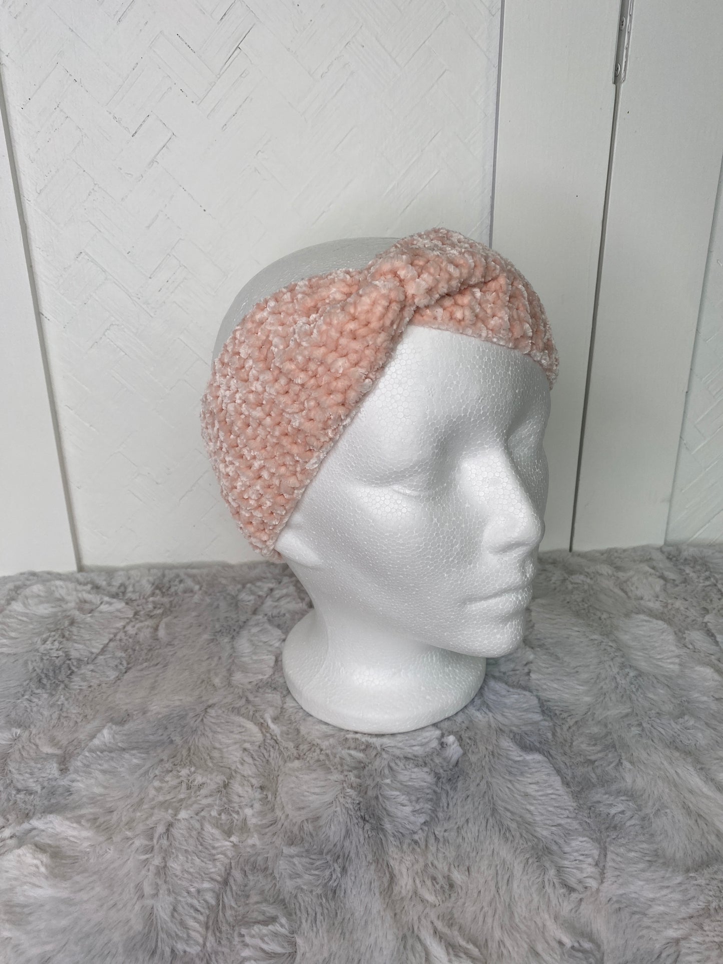 Hand Crocheted Velvet Twisted Headbands/Ear warmers